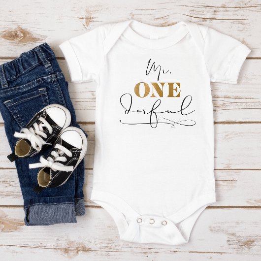 Mr. Onederful Baby Bodypak Romper
