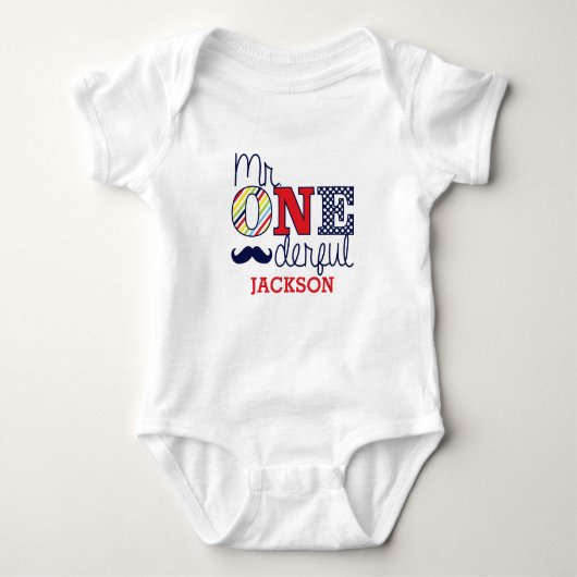 Mr ONEderful Baby Romper - Eerste Verjaardag Outfi (Voorkant)