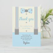 Mr. Onederful blauw en grijs boog stropdas Kaart (Staand voorkant)