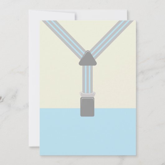 Mr. Onederful blauw en grijs boog stropdas Kaart (Achterkant)