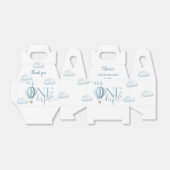 Mr Onederful Blue Balloon Boy 1st Birthday Bedankdoosjes (Uitgevouwen)