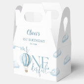 Mr Onederful Blue Balloon Boy 1st Birthday Bedankdoosjes (Geopend)
