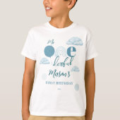 Mr Onederful Blue Sky Cloud Boho First Birthday T-shirt (Voorkant)