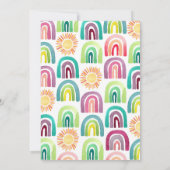 Mr ONEderful Boho Eerste Verjaardag Regenboog Kaart (Achterkant)