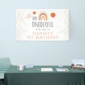 MR. Onederful Boho Rainbow 1st Birthday Welcom Sig Spandoek (Beurs)