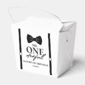 Mr ONEderful Bowtie Eerste 1e verjaardagsfeestje Bedankdoosjes (Achterkant)