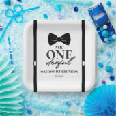 Mr ONEderful Bowtie Eerste 1e verjaardagsfeestje Papieren Bordje (Feest)