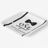 Mr ONEderful Bowtie Eerste 1e verjaardagsfeestje Papieren Bordje (Gebogen)