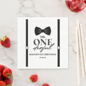 Mr ONEderful Bowtie Eerste 1e verjaardagsfeestje Servet (Insitu)