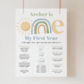 Mr. Onederful Boys 1e Verjaardag Milestone Poster