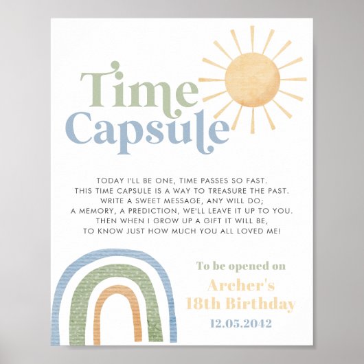 Mr. Onederful Boys 1e Verjaardag Tijd Capsule Poster (Voorkant)