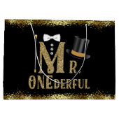 Mr Onederful Boys eerste verjaardag Groot Cadeauzakje (Achterkant)