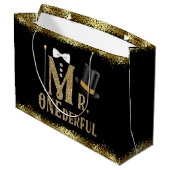 Mr Onederful Boys eerste verjaardag Groot Cadeauzakje (Achterkant Gekanteld)