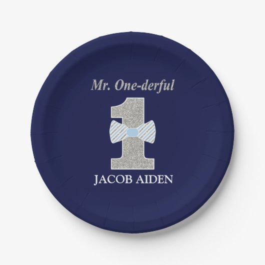 MR ONEderful Custom Paper Borden 7" Papieren Bordje (Voorkant)