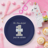 Mr ONEderful Custom Paper Borden 9" Papieren Bordje (Feest)