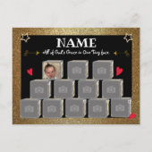 Mr Onederful eerste verjaardag nodigt uit Uitnodiging Briefkaart (Achterkant)