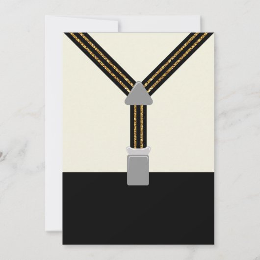 Mr. Onederful goud en zwarte boog stropdas Kaart (Achterkant)