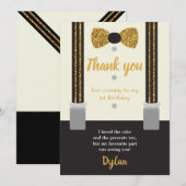 Mr. Onederful goud en zwarte boog stropdas Kaart (Voorkant / Achterkant)