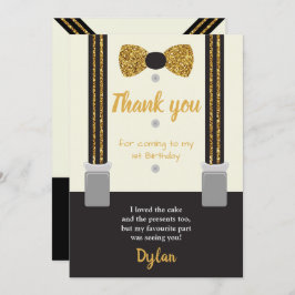 Mr. Onederful goud en zwarte boog stropdas Kaart