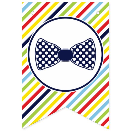 Mr. ONEderful Happy Birthday Banner | Bunting (Eerste vlag)