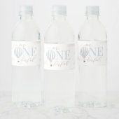 Mr Onederful Heete Luchtballon 1e Verjaardag Waterfles Etiket (Flessen)