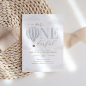 Mr. Onederful Hete Luchtballon 1e Verjaardag Kaart