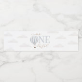 Mr. Onederful Hete Luchtballon 1e Verjaardag Waterfles Etiket (Enkel label)