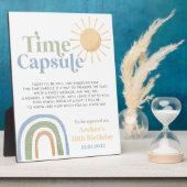 Mr Onederful Jongens 1e Verjaardag Tijd Capsule Bo Fotoplaat (Zijkant)