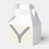 Mr. Onederful marine en grijs boog stropdas Bedankdoosjes (Achterkant)