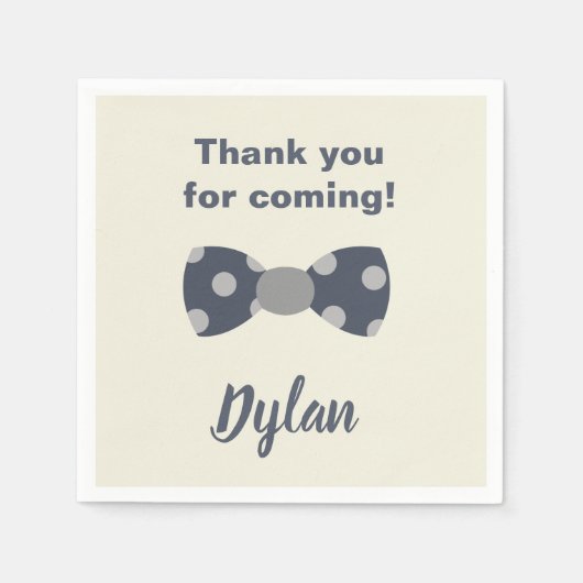 Mr. Onederful marine en grijs boog stropdas Servet (Voorkant)