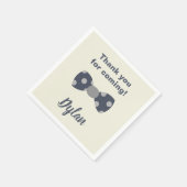 Mr. Onederful marine en grijs boog stropdas Servet (Hoek)