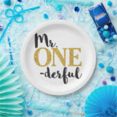 Mr ONEderful Paper Borden 9" Papieren Bordje (Feest)