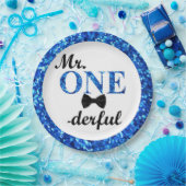 Mr ONEderful papieren Borden Bordje (Feest)