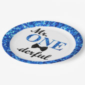 Mr ONEderful papieren Borden Bordje (Gekanteld)