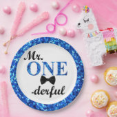 Mr ONEderful papieren Borden Papieren Bordje (Feest)