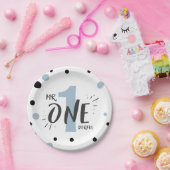 Mr Onederful Party Papier Borden Jongen Baby Blauw Papieren Bordje (Feest)
