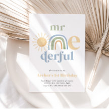 Mr Onederful Sun Rainbow Boys 1e verjaardag