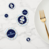 Mr. ONEderful Table Confetti in Navy Blue & Silver (Groep)