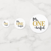 Mr. ONEderful Tafel Confetti in Zwart en Goud (Voorkanten)