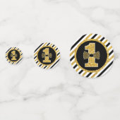 Mr. ONEderful Tafel Confetti in Zwart en Goud (Voorkanten)