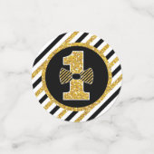 Mr. ONEderful Tafel Confetti in Zwart en Goud (Kleine voorkant)