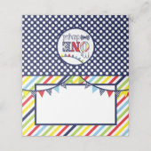 Mr ONEderful Tent Kaarten | Buffet, plaats kaarten Plaatskaartje (Buitenkant ongevouwen)