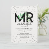 MR Onederful Tropical Greenery Modern 1e verjaarda Kaart (Staand voorkant)