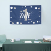 Mr Onederful Verjaardag Banner Boy Navy Blue (Beurs)