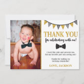 Mr. ONEderful Verjaardag Dank u kaart met Foto (Voorkant)