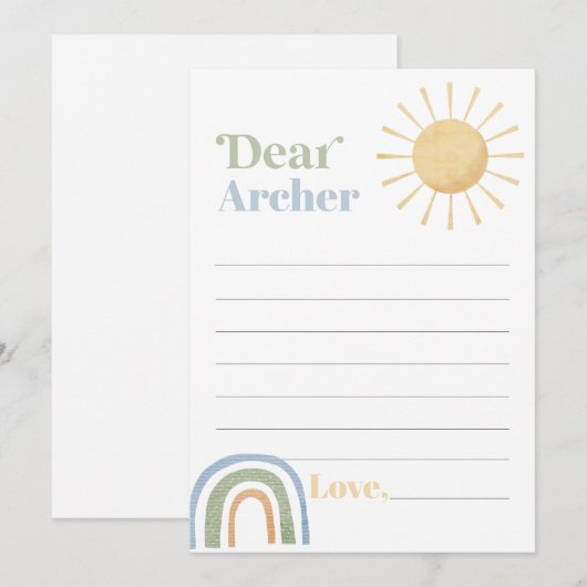 Mr. Onederful Verjaardag Tijd Capsule Bericht Kaar Bedankkaart (Voorkant / Achterkant)