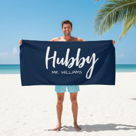 Mr or Mrs Beach Personalized Beach Towels Strandlaken