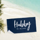Mr or Mrs Beach Personalized Beach Towels Strandlaken