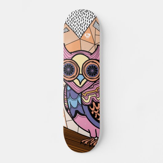 Mr Owl dek Skateboard (Voorkant)