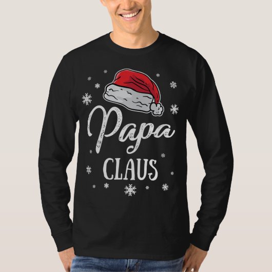 Mr. Papa Sinterklaas Kerstmis Papa Matching Famili T-shirt (Voorkant)